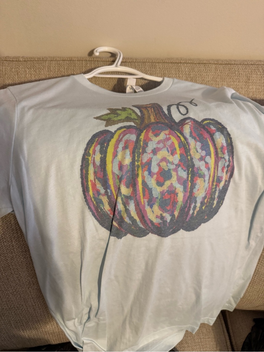 Bella Canvas Light Blue Pumpkin Graphic Tee